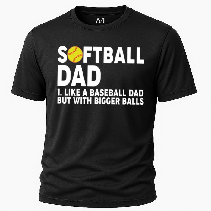 Softball Dad Like A Baseball Dad But With Bigger Balls Performance Shirt