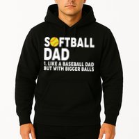Softball Dad Like A Baseball Dad But With Bigger Balls Hoodie