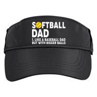 Softball Dad Like A Baseball Dad But With Bigger Balls Adult Drive Performance Visor