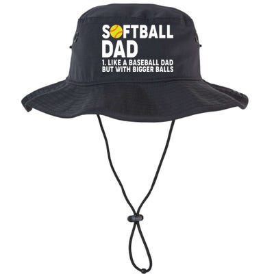Softball Dad Like A Baseball Dad But With Bigger Balls Legacy Cool Fit Booney Bucket Hat
