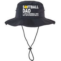 Softball Dad Like A Baseball Dad But With Bigger Balls Bucket Hat