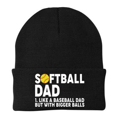 Softball Dad Like A Baseball Dad But With Bigger Balls Beanie