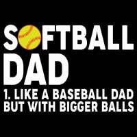 Softball Dad Like A Baseball Dad But With Bigger Balls Drawstring Bag