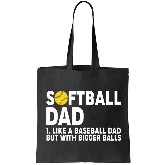 Softball Dad Like A Baseball Dad But With Bigger Balls Bag