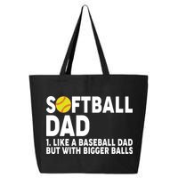 Softball Dad Like A Baseball Dad But With Bigger Balls 25L Jumbo Tote
