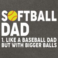 Softball Dad Like A Baseball Dad But With Bigger Balls Cotton Canvas Backpack