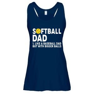 Softball Dad Like A Baseball Dad But With Bigger Balls Ladies Essential Flowy Tank