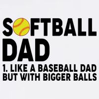 Softball Dad Like A Baseball Dad But With Bigger Balls Garment-Dyed Sweatshirt