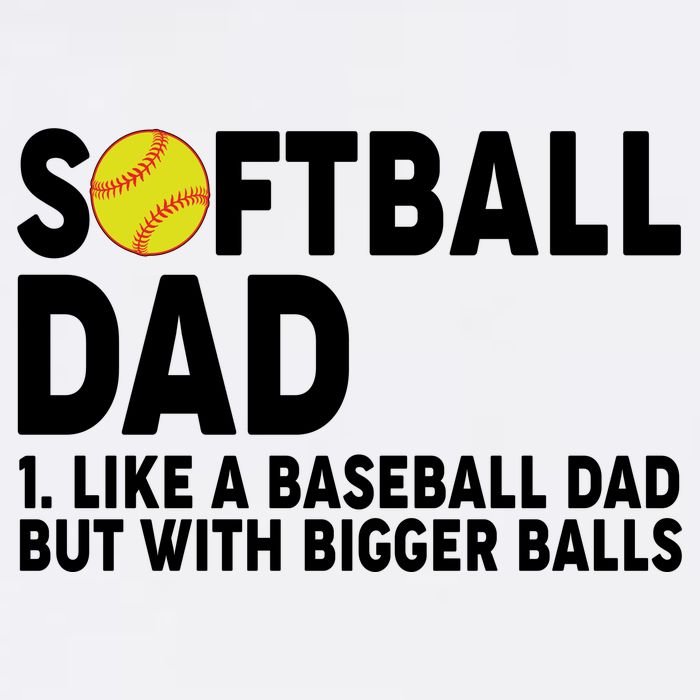 Softball Dad Like A Baseball Dad But With Bigger Balls Garment-Dyed Sweatshirt