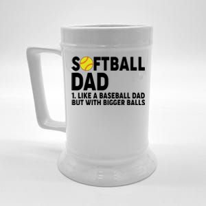 Softball Dad Like A Baseball Dad But With Bigger Balls Beer Stein