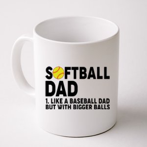 Softball Dad Like A Baseball Dad But With Bigger Balls Coffee Mug