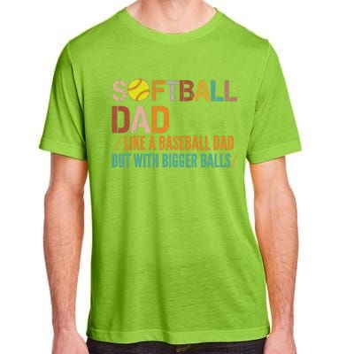 Softball Dad Like A Baseball Dad Vintage Adult ChromaSoft Performance T-Shirt