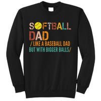 Softball Dad Like A Baseball Dad Vintage Sweatshirt