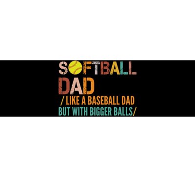 Softball Dad Like A Baseball Dad Vintage Bumper Sticker