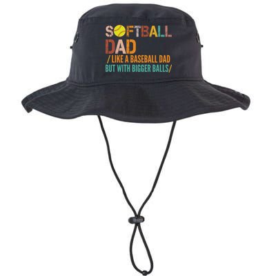 Softball Dad Like A Baseball Dad Vintage Bucket Hat