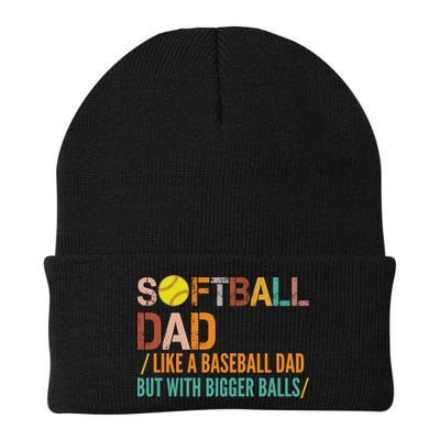 Softball Dad Like A Baseball Dad Vintage Beanie