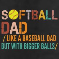 Softball Dad Like A Baseball Dad Vintage Beanie