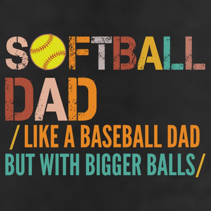Softball Dad Like A Baseball Dad Vintage Beanie