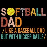 Softball Dad Like A Baseball Dad Vintage 16 in Basic Backpack