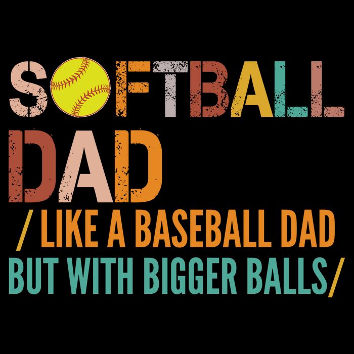 Softball Dad Like A Baseball Dad Vintage 16 in Basic Backpack