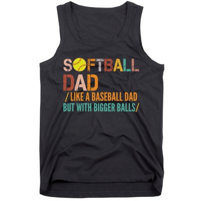 Softball Dad Like A Baseball Dad Vintage Tank Top