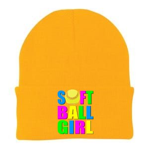 Softball Girl Knit Cap Winter Beanie