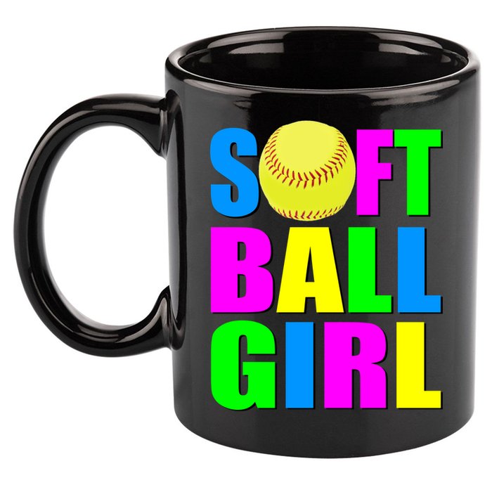 Softball Girl 11oz C Handle Ceramic Mug