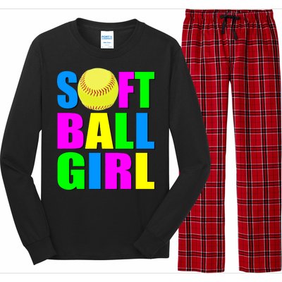 Softball Girl Long Sleeve Pajama Set