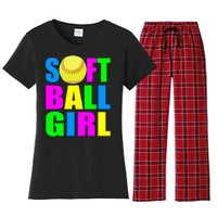 Softball Girl Women's Flannel Pajama Set