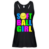 Softball Girl Ladies Essential Flowy Tank