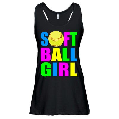 Softball Girl Ladies Essential Flowy Tank