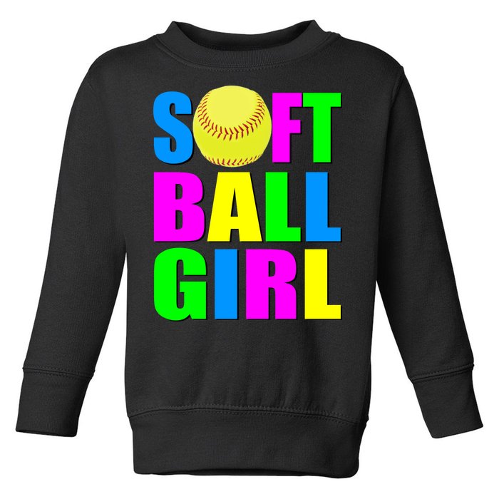 Softball Girl Toddler Sweatshirt