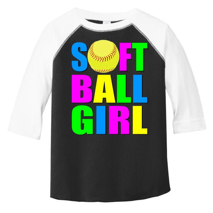 Softball Girl Toddler Fine Jersey T-Shirt