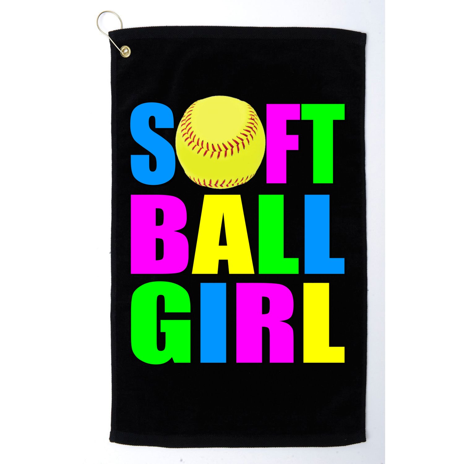 Softball Girl Golf Towel