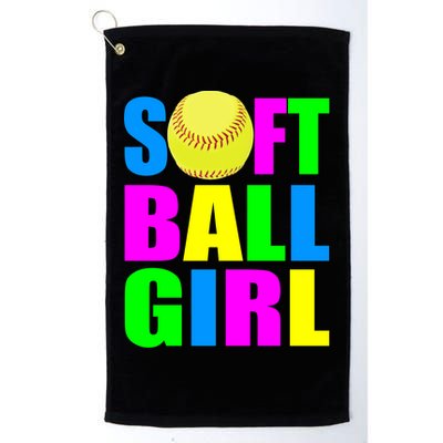 Softball Girl Platinum Collection Golf Towel