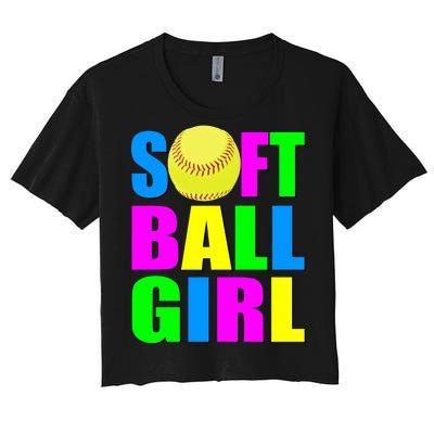 Softball Girl Women's Crop Top Tee