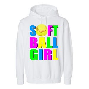 Softball Girl Garment-Dyed Fleece Hoodie