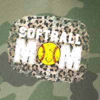 Softball Mom leopard Background Legacy Tie Dye Trucker Hat