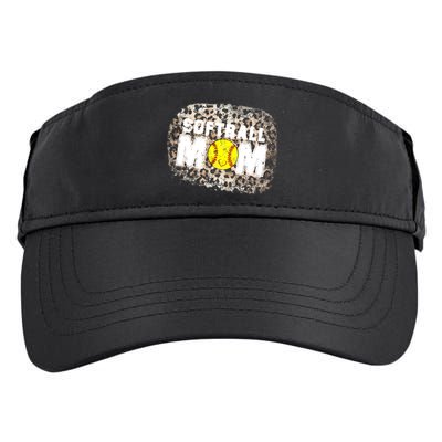 Softball Mom leopard Background Adult Drive Performance Visor