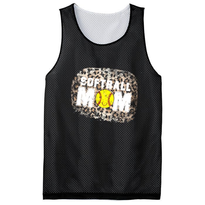 Softball Mom leopard Background Mesh Reversible Basketball Jersey Tank