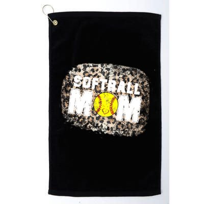 Softball Mom leopard Background Golf Towel