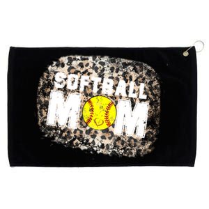 Softball Mom leopard Background Grommeted Golf Towel