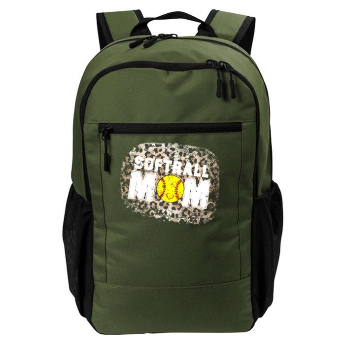 Softball Mom leopard Background Daily Commute Backpack