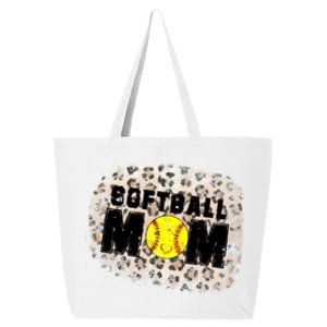 Softball Mom leopard Background 25L Jumbo Tote