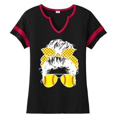 Softball Mom Sunglasses Ladies Halftime Notch Neck Tee