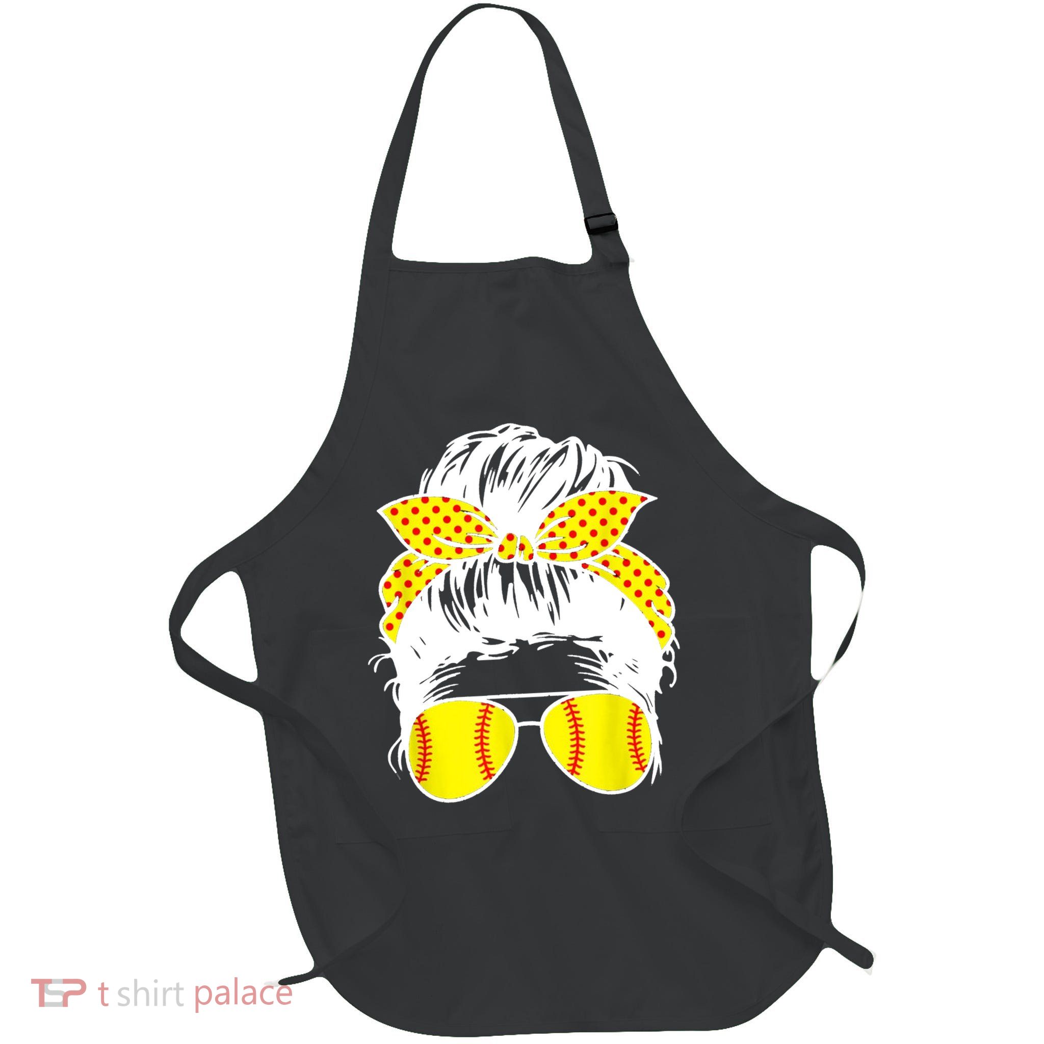 Softball Mom Sunglasses Full-Length Apron With Pockets