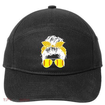Softball Mom Sunglasses 7-Panel Snapback Hat
