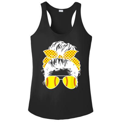 Softball Mom Sunglasses Ladies PosiCharge Competitor Racerback Tank