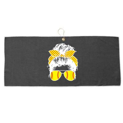 Softball Mom Sunglasses Large Microfiber Waffle Golf Towel