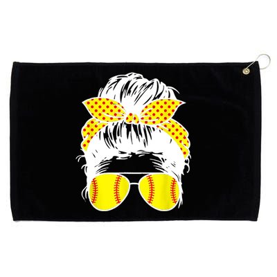 Softball Mom Sunglasses Grommeted Golf Towel